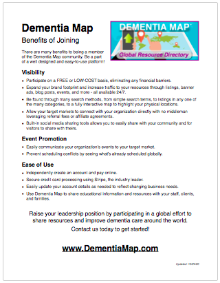 Dementia Map Benefits of Joining